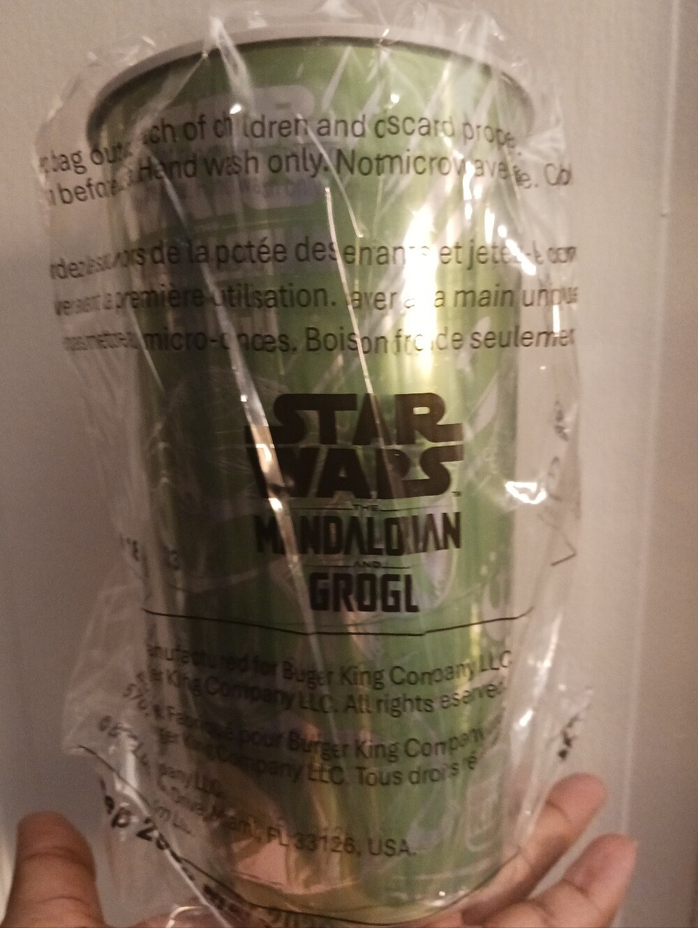 Burger King Star Wars Mandalorian & Grogu Green Collectible Cup  2026 NEW